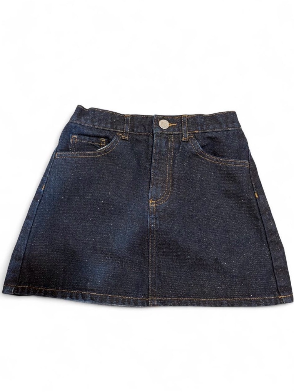 H&M Dark Blue Denim A-Line Skirt for girls 6-7 y.o.